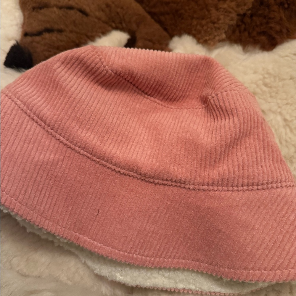 Disney Pink Corduroy Bucket Hat with White Mickey Mouse - Picture 5 of 5